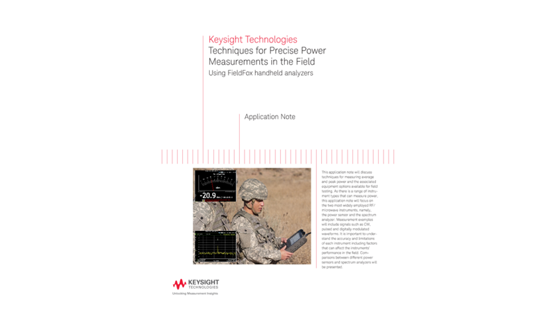 Average and Peak Power Testing in the Field with the FieldFox